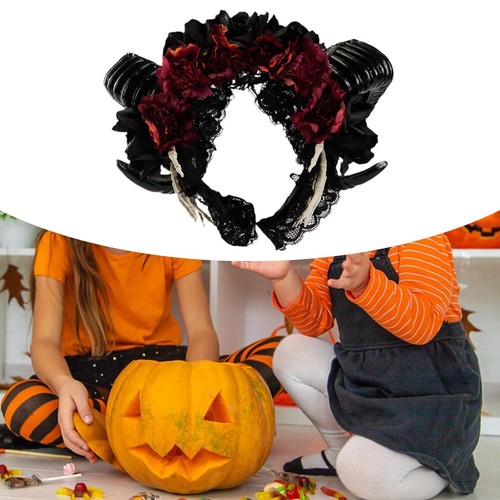 Sheep horn headband rose - horn,