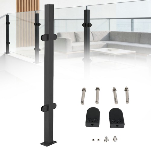Metal glass balustrade post - glass,