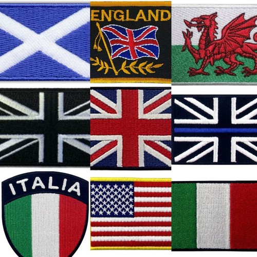 Countries flags patches bikers - countries,