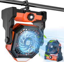 zerotop Camping Fan with LED Lantern Rechargeable Battery Operated Tent Fan Camp