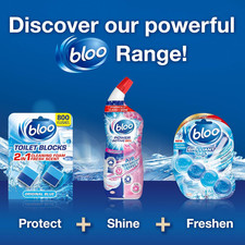 Bloo New Toilet Blocks, Pack of 14, Toilet Limescale Remover Cistern Block, Wit