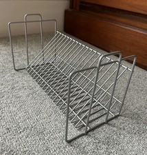 IKEA Vink Metal CD Holder Storage Tower Rack Silver, Holds 20 CDs