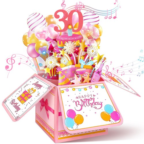 30th birthday card - birthday, pop