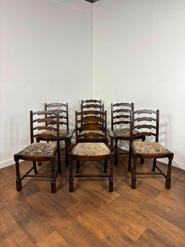 Vintage set seven oak - vintage,