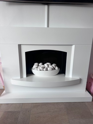 Electric fire white - electric,