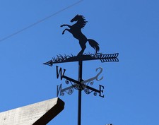 High Quality Black Metal Rearing Horse Silhouette Weather Vane Animal Lover Gift