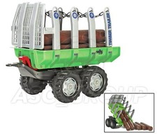 Rolly Toys - Timber Logging Tree felling Twin Axle Trailer  with Logs