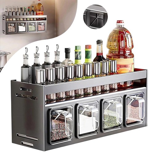 Wall mounted spice rack - wall,
