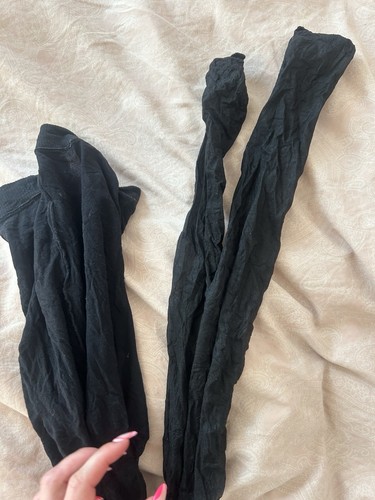 Black shiny tights denier - tights,