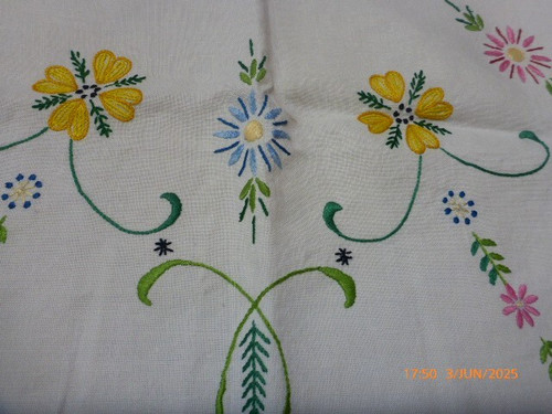 Hand embroidered linen - hand,