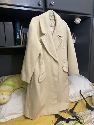 Zara cream coat lined - cream, 16.