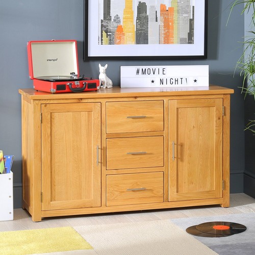 London oak large sideboard - oak, sideboard-