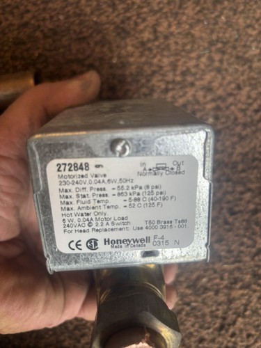 Honeywell 272848 22mm port - honeywell, 2-port