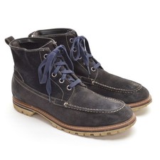 Men John Varvatos Star Erik Workboots 11.5 M Gray Suede Moc toe Lace Up Shoes