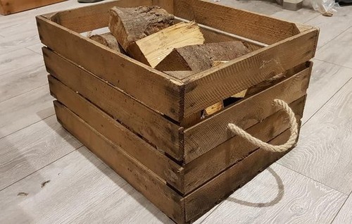 Log basket fire wood storage - log,