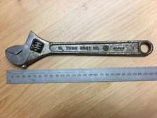 Vintage 10” 250mm Toho Koki Co Adjustable Spanner/Wrench Strong HIT Japan Used