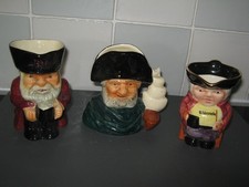 3 x SHORTER & SON  CHARACTER Toby Jugs