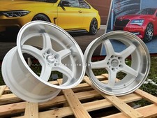 4 x 18 Inch 5x114.3 8.5J+9.5J Work Style White JDM Wheels: Fits For Honda Mazda