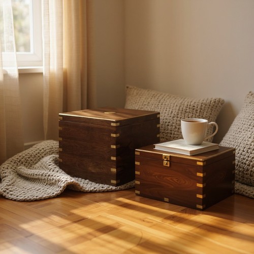 Set rustic wooden trunk - 2,