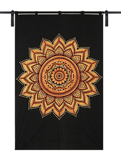 Cotton throw mandala - mandala,