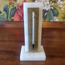 Vintage mid century 1950s onyx small desk barometer fully working fabulous item