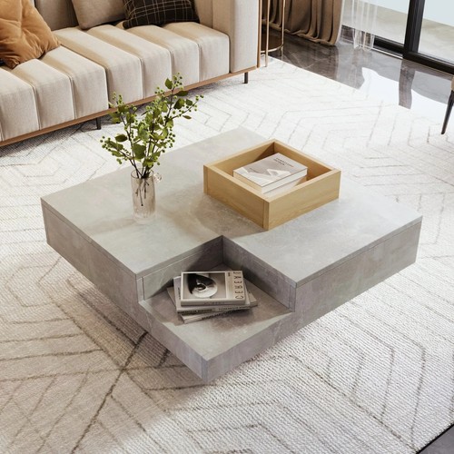 Coffee table with storage grey - coffee,