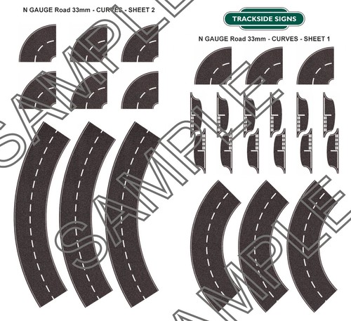 Curved road layout - -, n