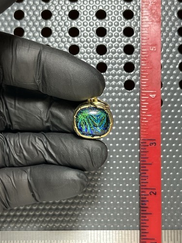 Brass pendant with dichroic - pendant,