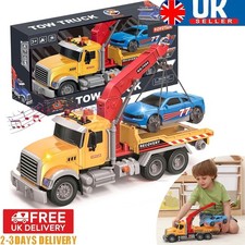 Kids Tow Truck Toy Transporter Car With Sound & Light Vehicles Toy Ideal Gifts