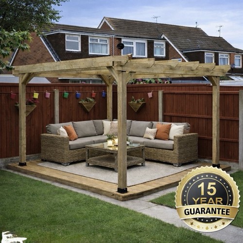 Wooden pergola kit - -,