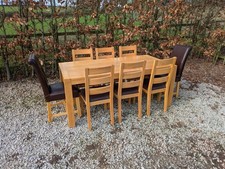 Solid Oak 8 Seat Dining Table