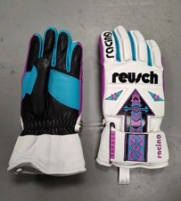 Reusch Racing Grand Slalom Multicolor Leather Ski Gloves – Cowhide – Rare Size 8
