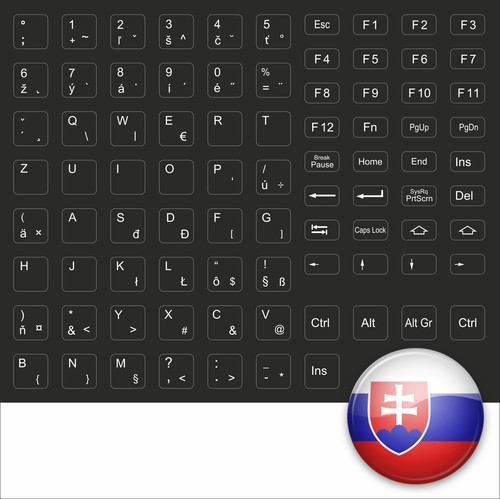 Black keystick slovak - black, slovakia