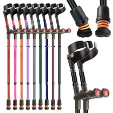 Flexyfoot Crutch Closed Cuff Comfort Grip Crutches Shock Absorb Ferrule