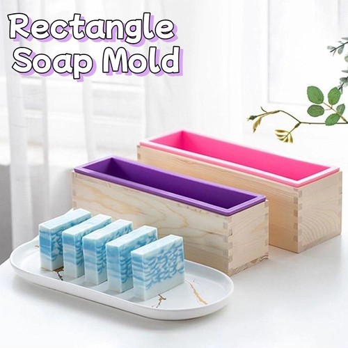 Rectangle soap mold wooden - mold, box