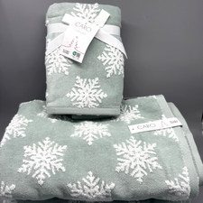 4pc Caro Home White Snowflake