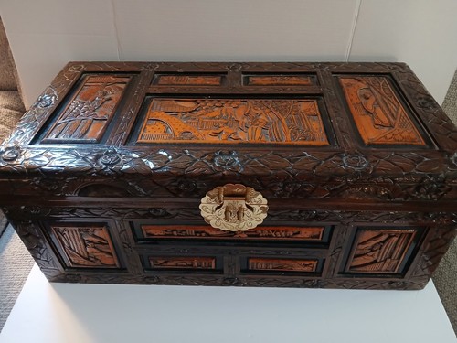 Vintage chinese camphor ornate - chinese,