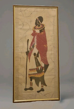 Vintage African Batik Fork Art