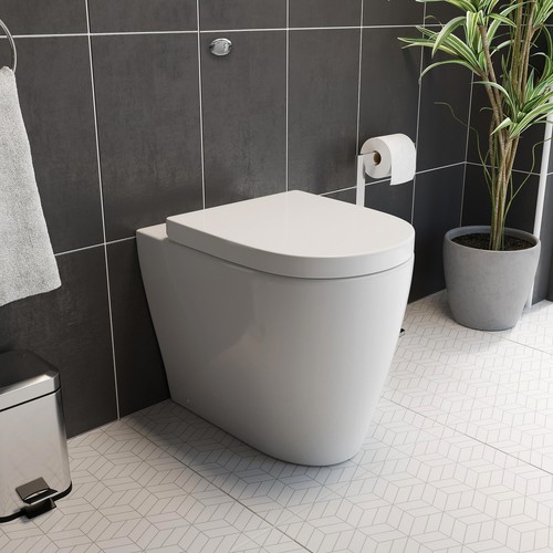 Back wall toilet with - wall,