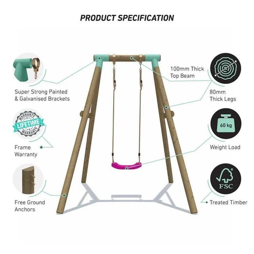Wild kids wooden - swing, set