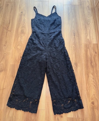 George black lace jumpsuit - black,