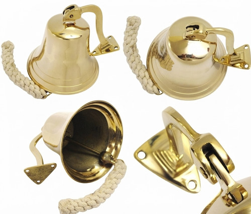 Brass ship bell door - brass,