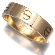 Auth Cartier Ring Love Classic EU59 18K 750 Yellow Gold