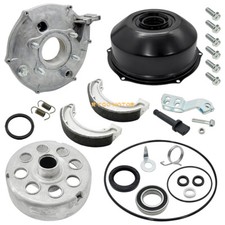 Rear Brake Drum Hub Plate Cover Shoes Bearing Seal for Honda TRX300 FourTrax 300