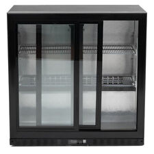 2 SLIDING DOOR BAR COOLER UNDERCOUNTER PUB or MAN CAVE DRINK BOTTLE FRIDGE KBC2