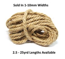 Natural Jute Cord, Hessian/Burlap Rope-  Arts & Crafts - Twine String, Sisal