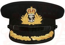 ROYAL NAVY OFFICER BLACK HAT
