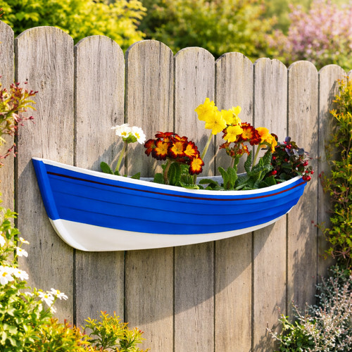 Nautical blue boat wall - blue,