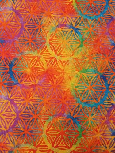 Colourful seed fabric - uk, end
