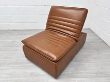 Ex-Display Sofology Laurence Tan Leather Footstool RRP £649 Delivery Available